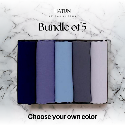 Georgette Hijab Bundle Of 5 - HATUN 