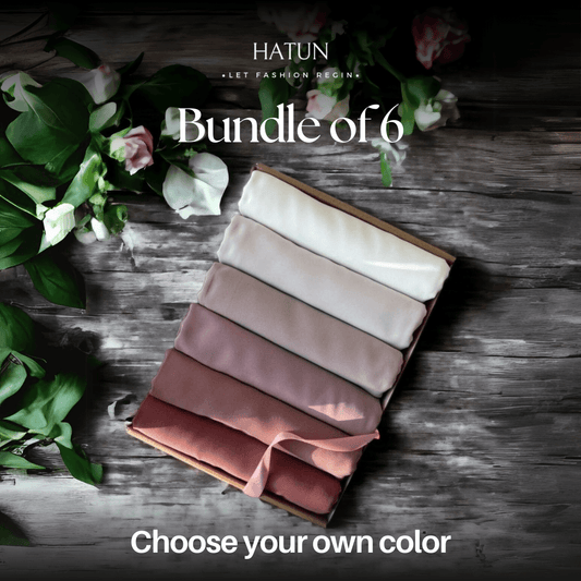 Georgette Hijab Bundle Of 6 - HATUN 