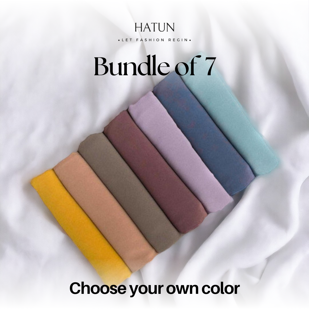 Georgette Hijab Bundle Of 7 - HATUN 