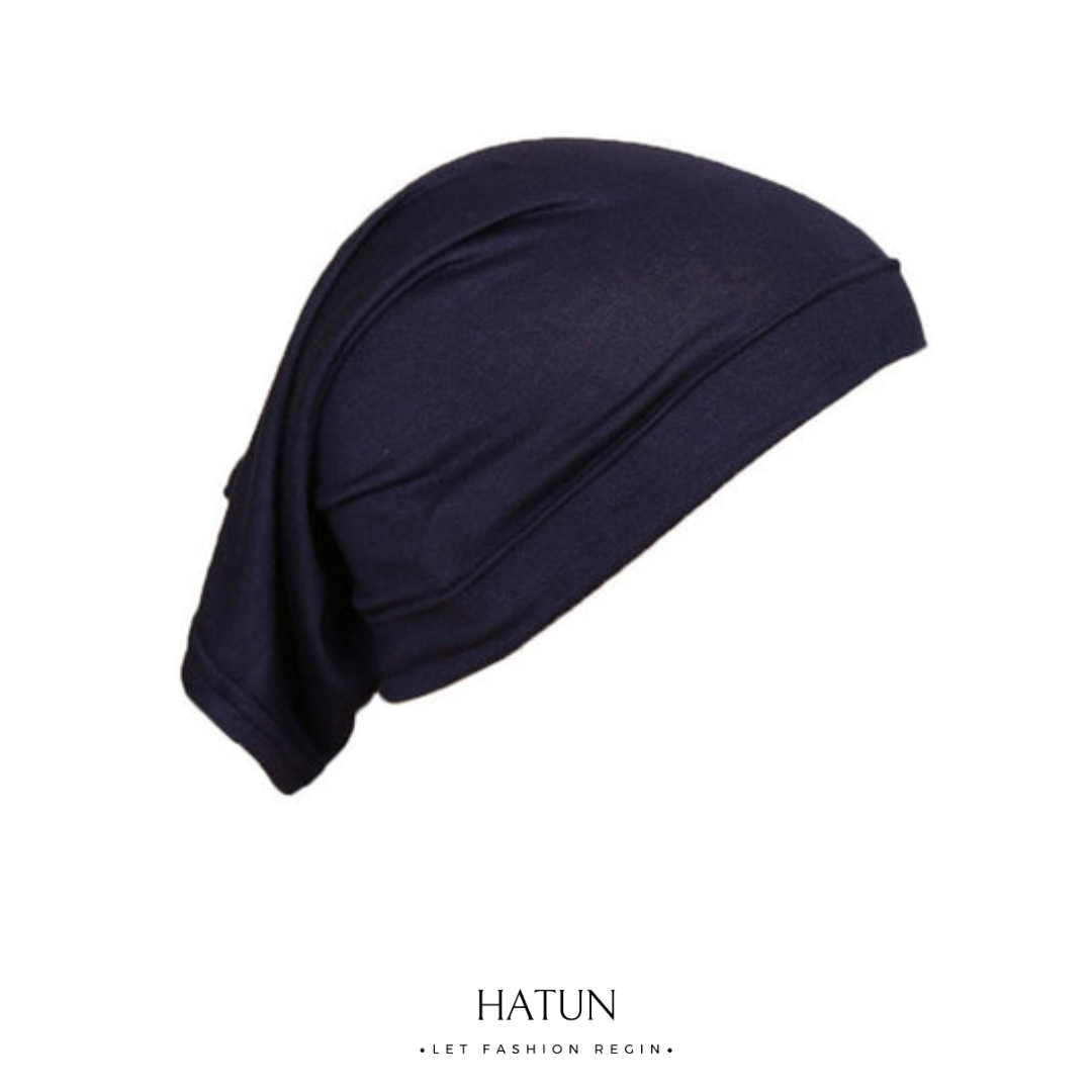 PLAIN TUBE UNDERSCARVES - Navy Blue - HATUN 