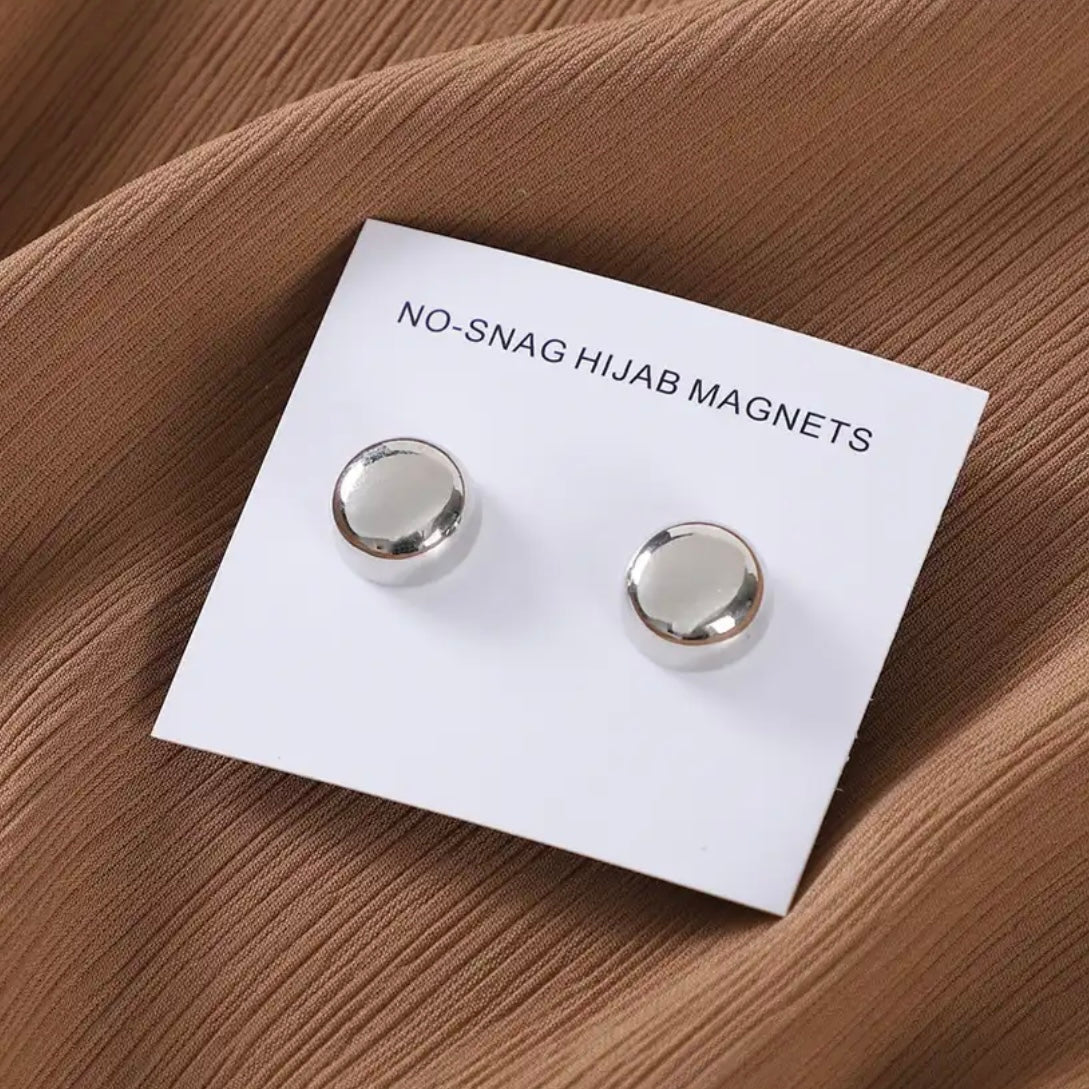 Metallic Hijab Magnets : Round - HATUN 