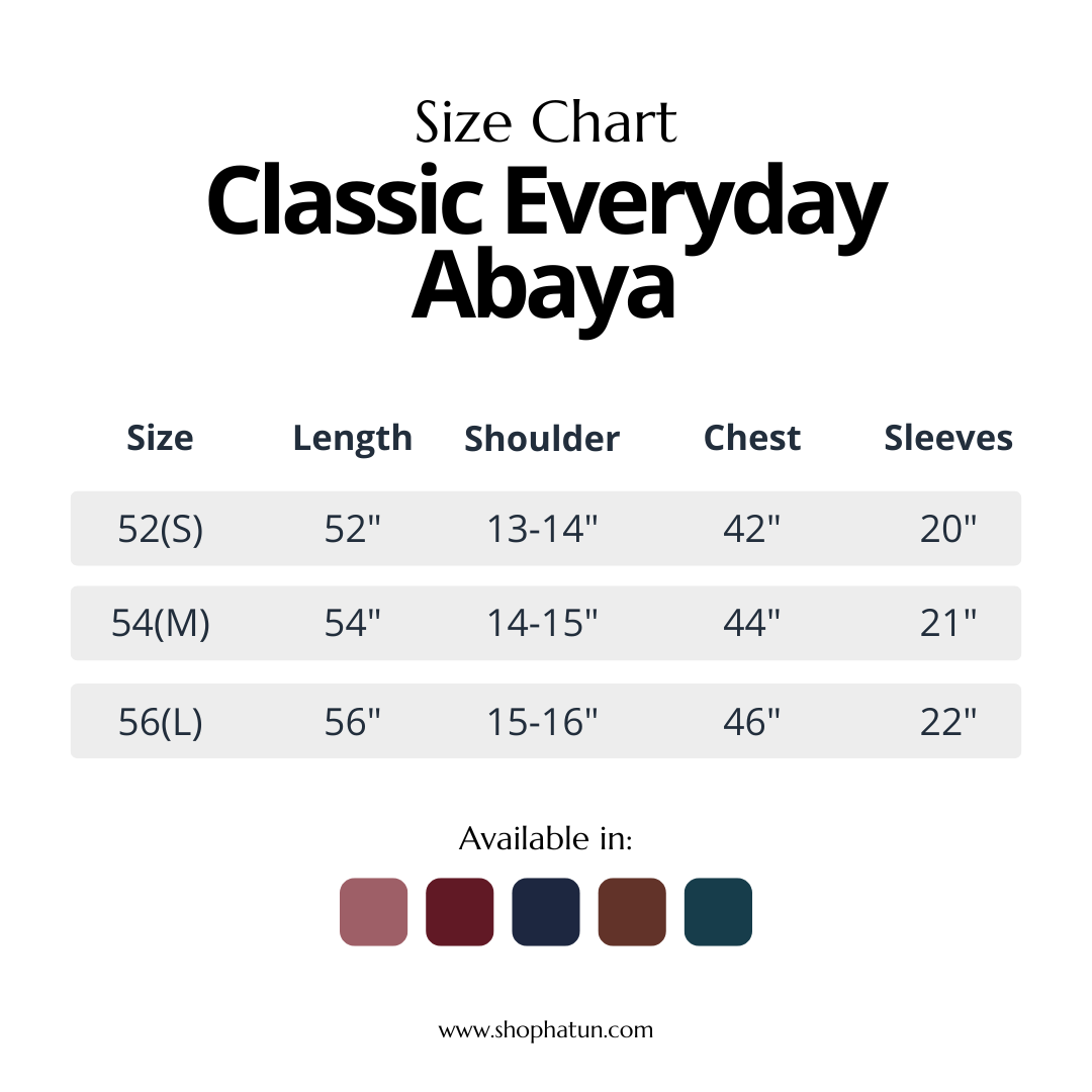 Classic Everyday Abaya - ROSEWOOD