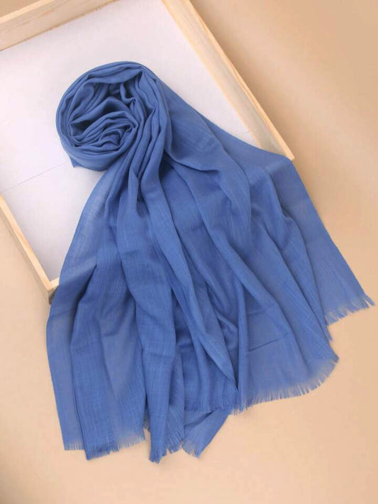 Turkish Lawn Hijab - Ocean Blue