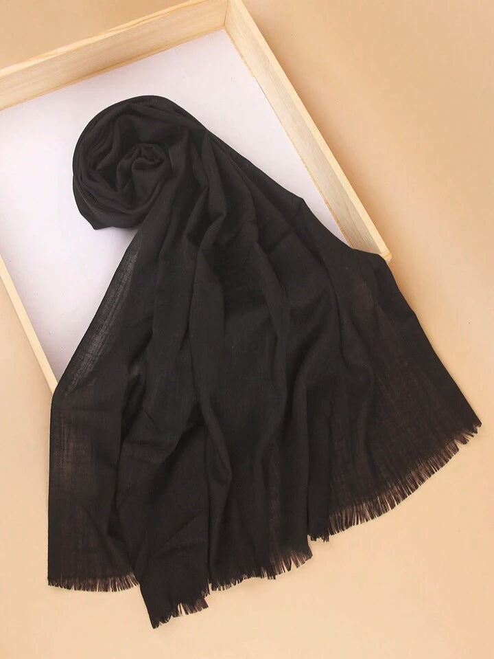 Turkish Lawn Hijab - Pure Black