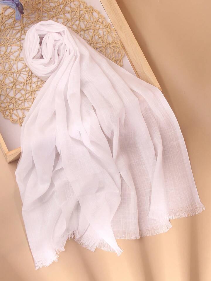 Turkish Lawn Hijab - Pure White