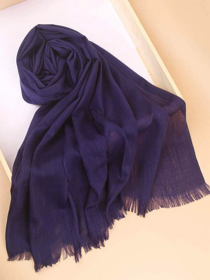 Turkish Lawn Hijab - Navy Blue