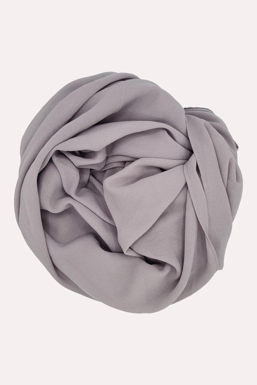 Premium Georgette Hijab - Dove Gray - HATUN 