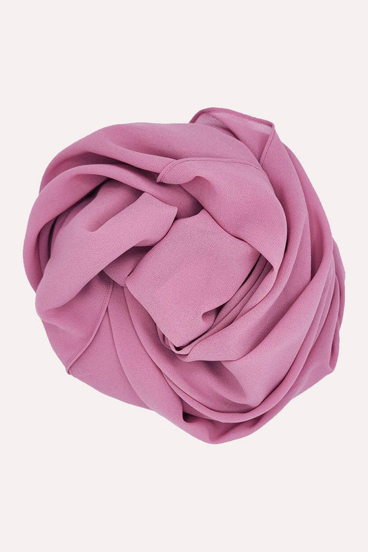 Premium Georgette Hijab - Mauve Pink - HATUN 