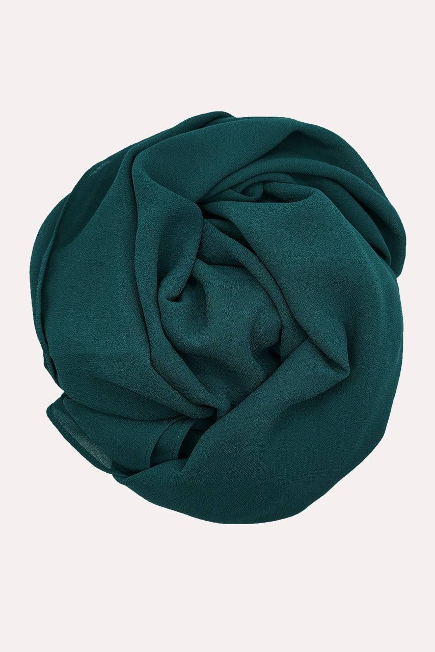 Premium Georgette Hijab - Peacock - HATUN 