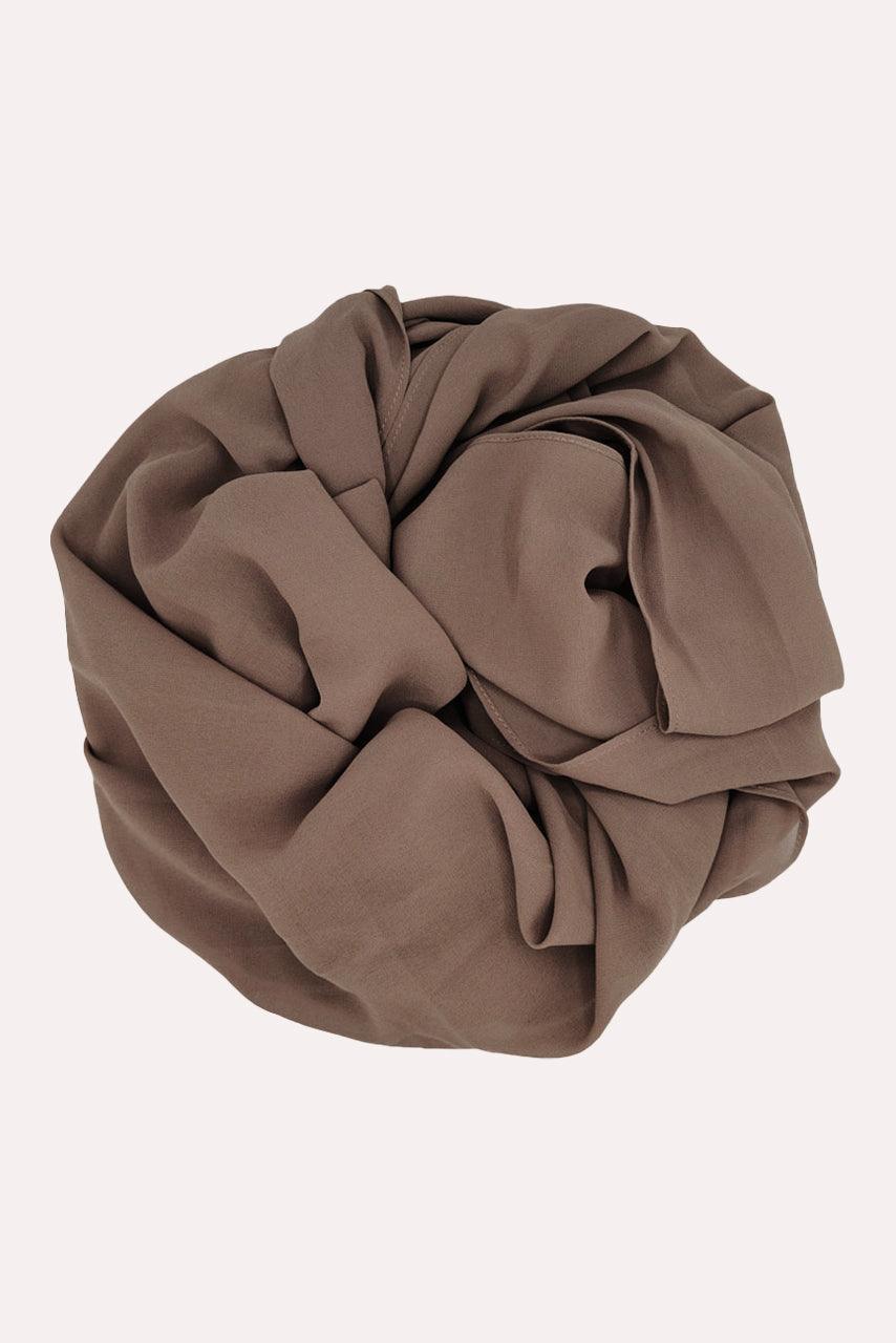 Premium Georgette Hijab - Umber Brown - HATUN 